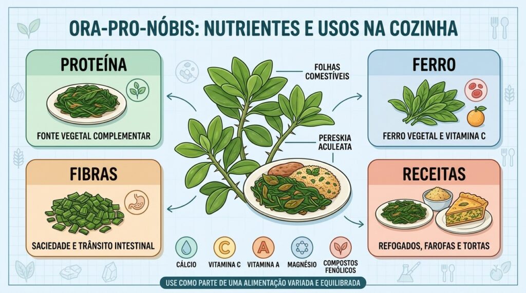 Proteína vegetal, ferro, fibras e receitas mostram a versatilidade da ora-pro-nóbis.