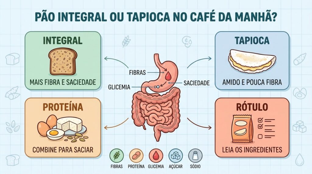 Fibras, proteína e bons acompanhamentos tornam o café da manhã mais equilibrado e saciante.
