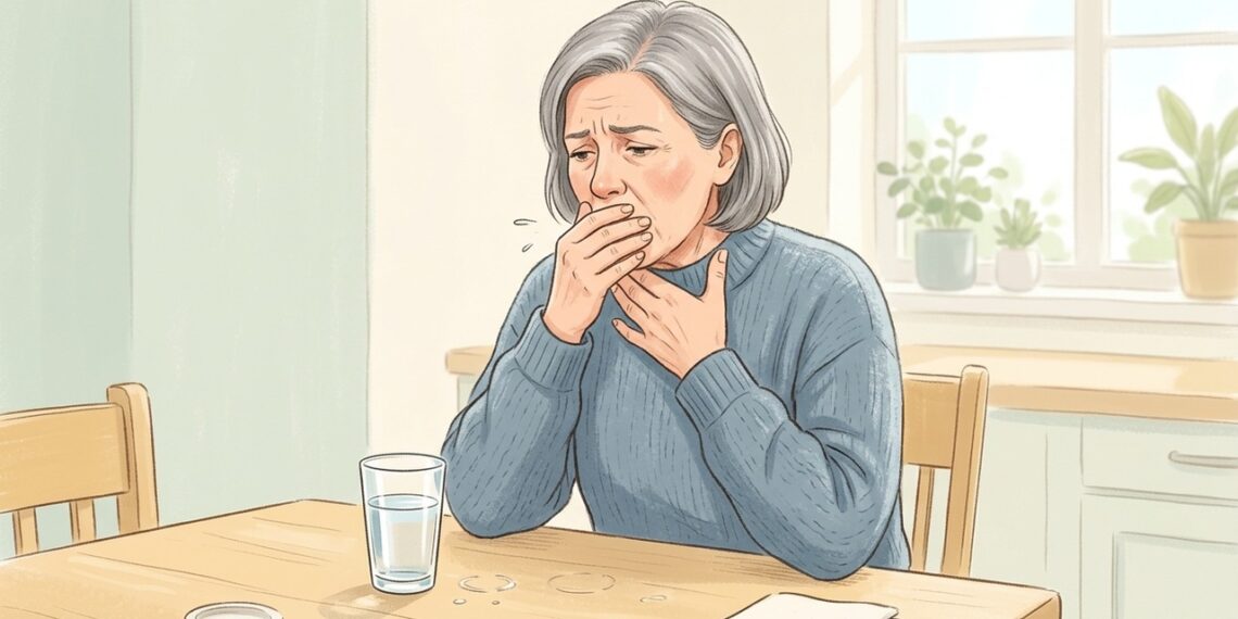 Tosse ao comer ou beber pode estar relacionada à dificuldade para engolir ou ao refluxo.