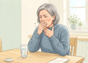 Tosse ao comer ou beber pode estar relacionada à dificuldade para engolir ou ao refluxo.