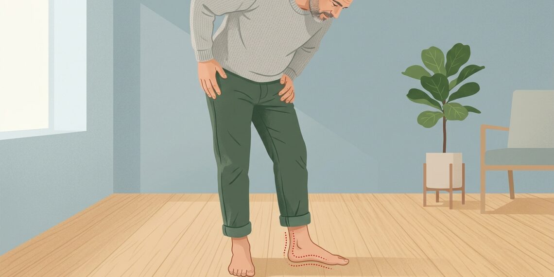 O arco do pé pode diminuir na vida adulta e alterar o alinhamento do tornozelo e do calcanhar.