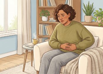 Dor no lado esquerdo da barriga com febre e alteração intestinal pode estar relacionada à diverticulite.