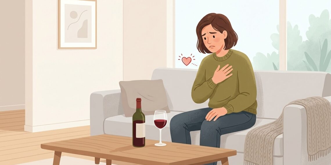 Palpitações após beber álcool podem ser passageiras, mas sintomas persistentes ou intensos merecem atenção.