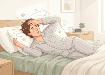 Tontura ao virar na cama pode estar relacionada a alterações do equilíbrio no ouvido interno.