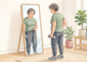 A perda gradual de massa muscular pode favorecer o ganho de peso após os 40 anos.