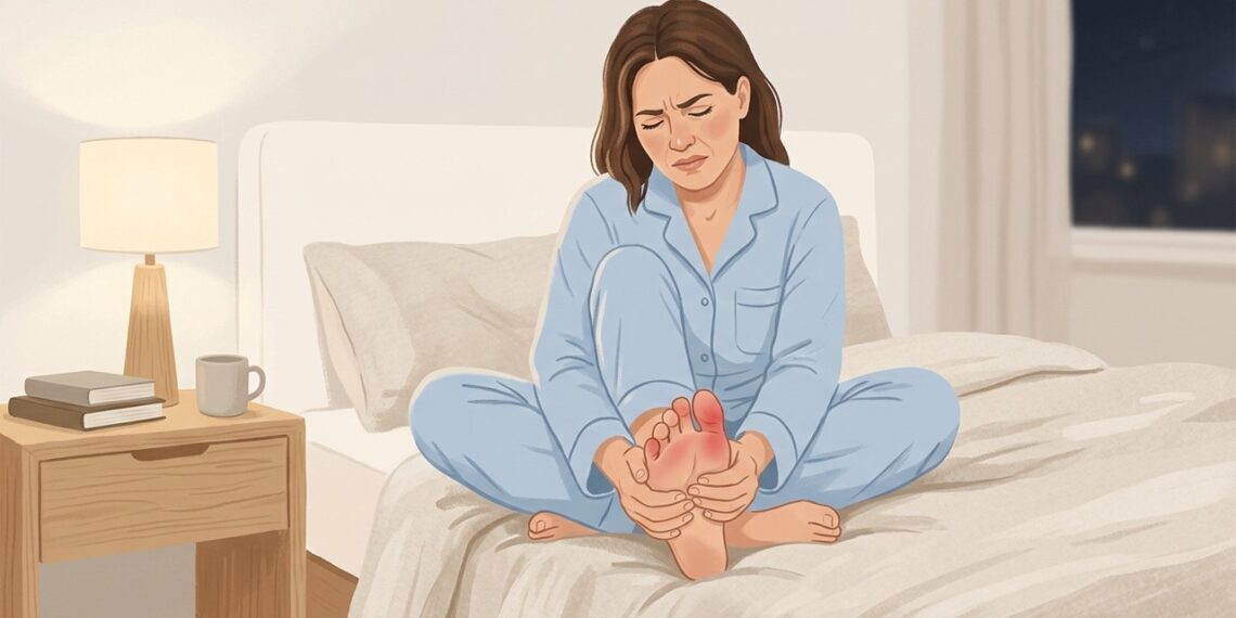 Dor súbita no dedão, com vermelhidão, calor e inchaço, pode lembrar uma crise de gota.