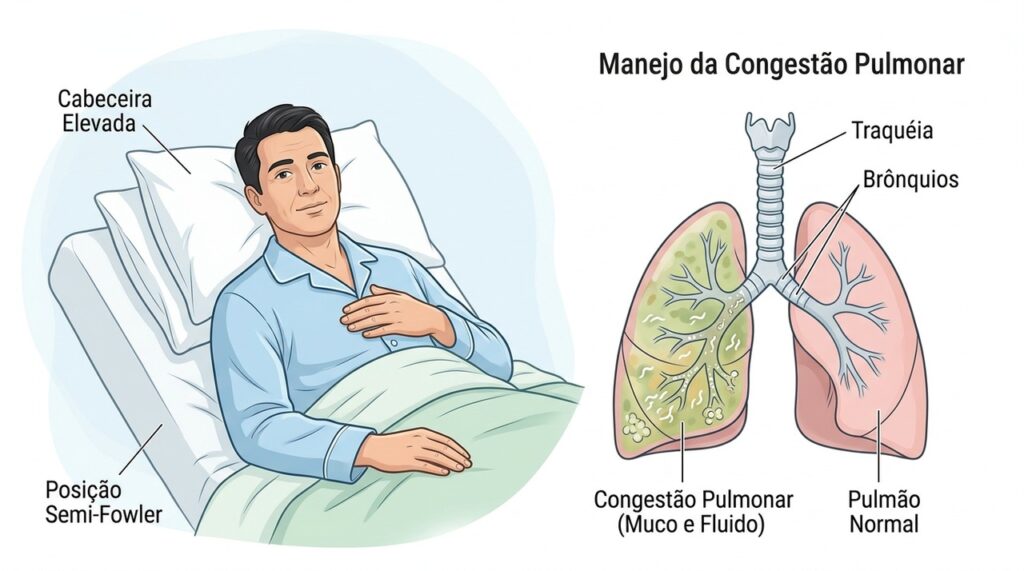A falta de ar ao deitar pode melhorar ao elevar o tronco, mas causas persistentes precisam ser investigadas.