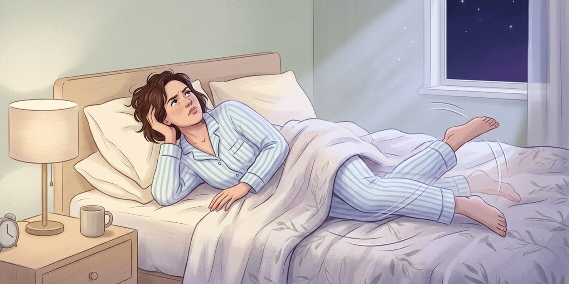 A vontade irresistível de mexer as pernas ao deitar é um sinal típico de pernas inquietas.