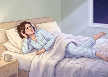 A vontade irresistível de mexer as pernas ao deitar é um sinal típico de pernas inquietas.