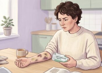 Manchas roxas maiores ou mais frequentes durante o uso de anticoagulantes merecem atenção.