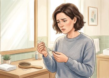 A queda intensa de cabelo pode começar meses depois de uma infecção, febre ou período de estresse.