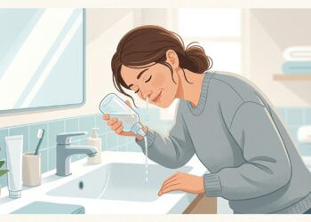A lavagem nasal com soro ajuda a remover secreções e aliviar a congestão nasal.