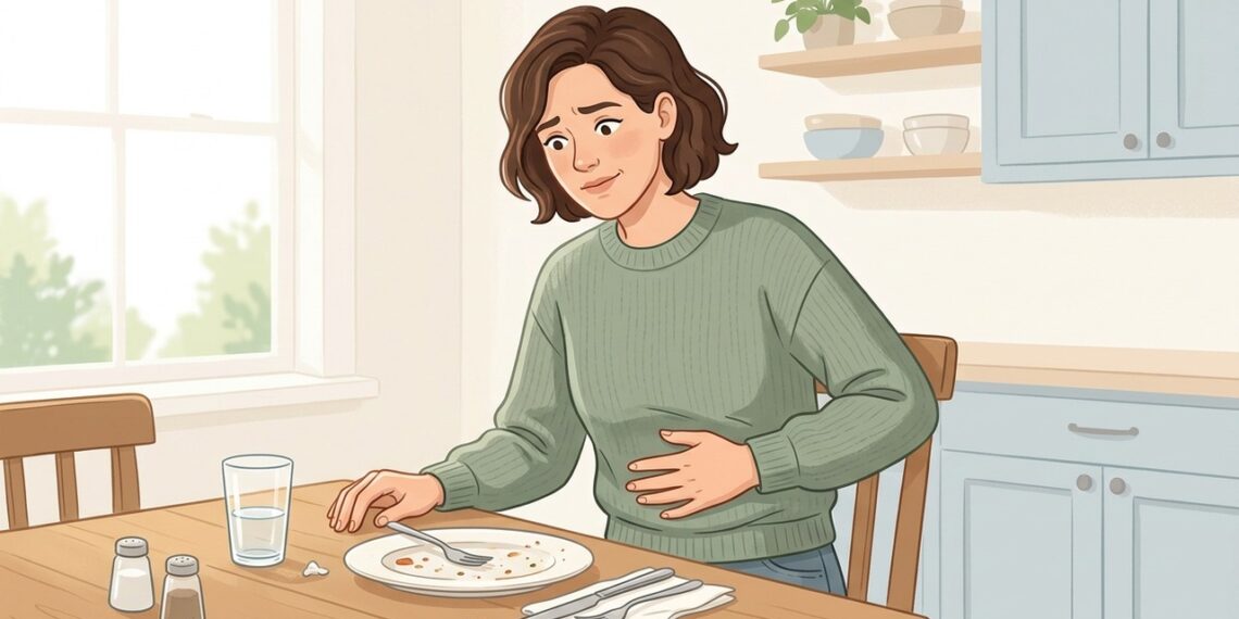 A barriga pode roncar depois de comer por causa dos movimentos naturais do intestino.