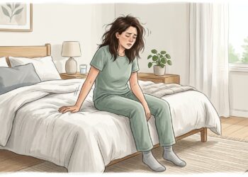 Tontura ao levantar da cama pode acontecer quando a pressão arterial cai temporariamente.