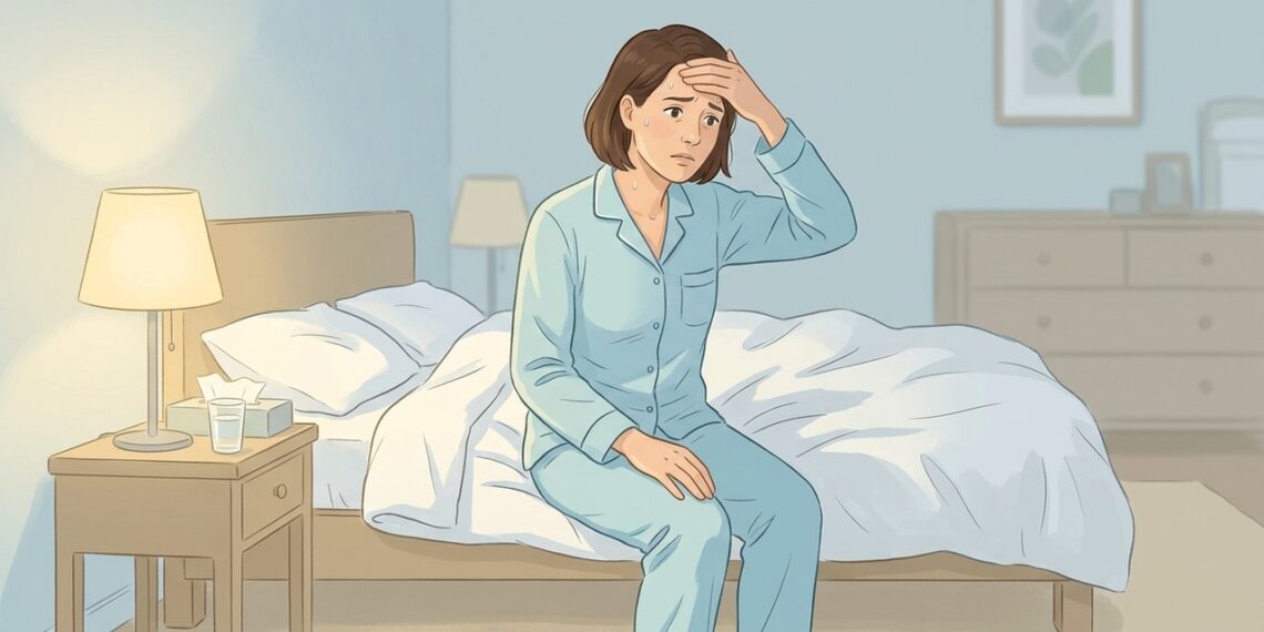 Suor noturno persistente pode estar relacionado a alterações hormonais ou outros problemas de saúde.