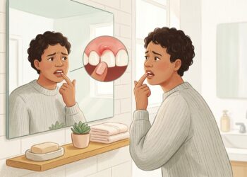 Um dente solto na vida adulta pode estar relacionado a alterações na gengiva e no suporte dentário.