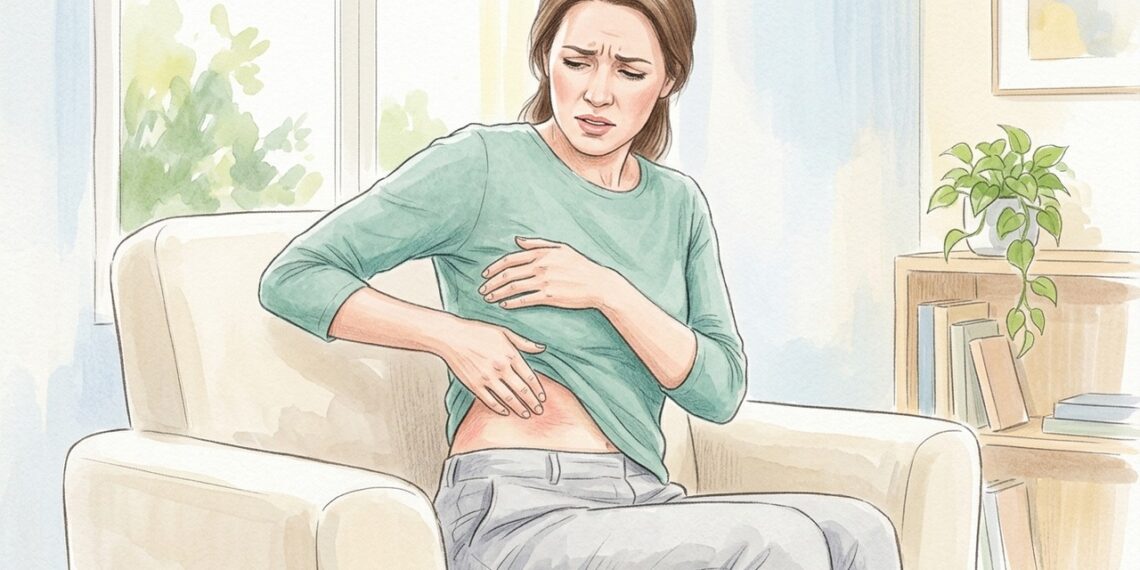 Queimação e formigamento em apenas um lado do corpo podem surgir antes das bolhas do cobreiro.