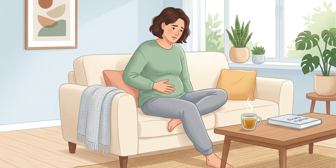 Dor e inchaço abdominal associados a mudanças nas evacuações podem ocorrer na síndrome do intestino irritável.