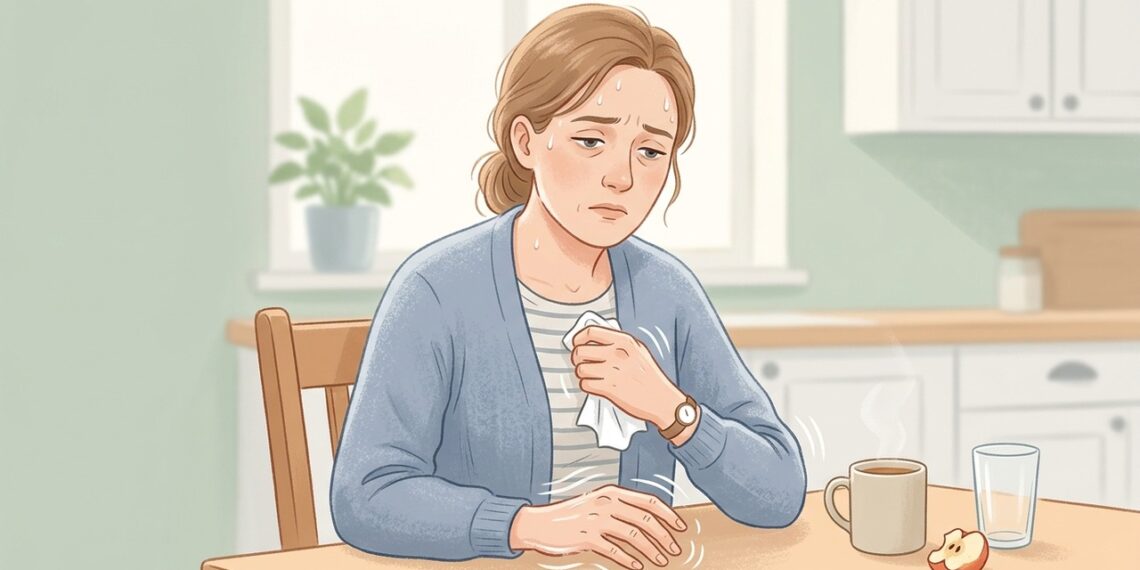 Suor frio, tremor e fome repentina podem ser sinais de açúcar baixo no sangue.