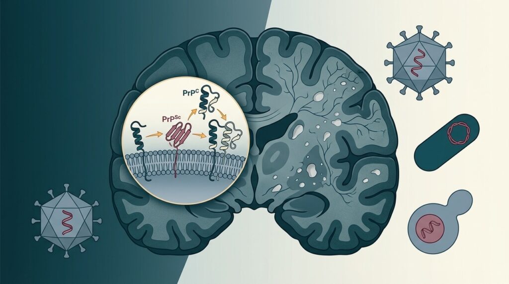 Diferente de vírus e bactérias, o príon infeccioso não contém DNA nem RNA.