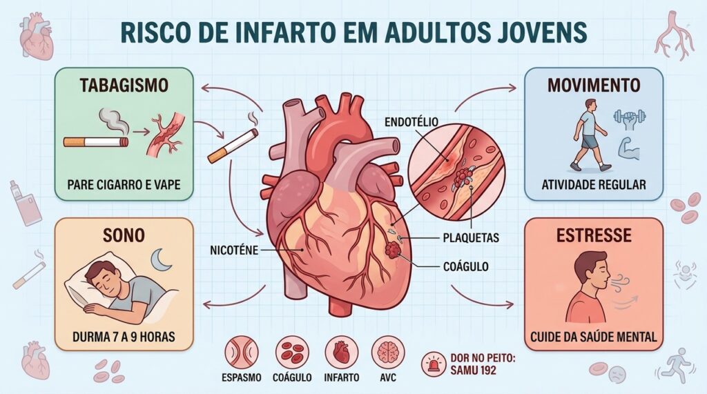 Quatro pilares ajudam a reduzir riscos cardiovasculares: parar de fumar, movimentar-se, dormir e controlar o estresse.