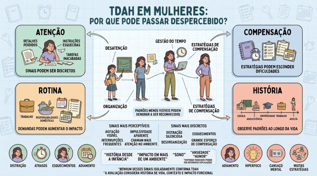 Atenção, compensação, rotina e história ajudam a reconhecer padrões menos visíveis.