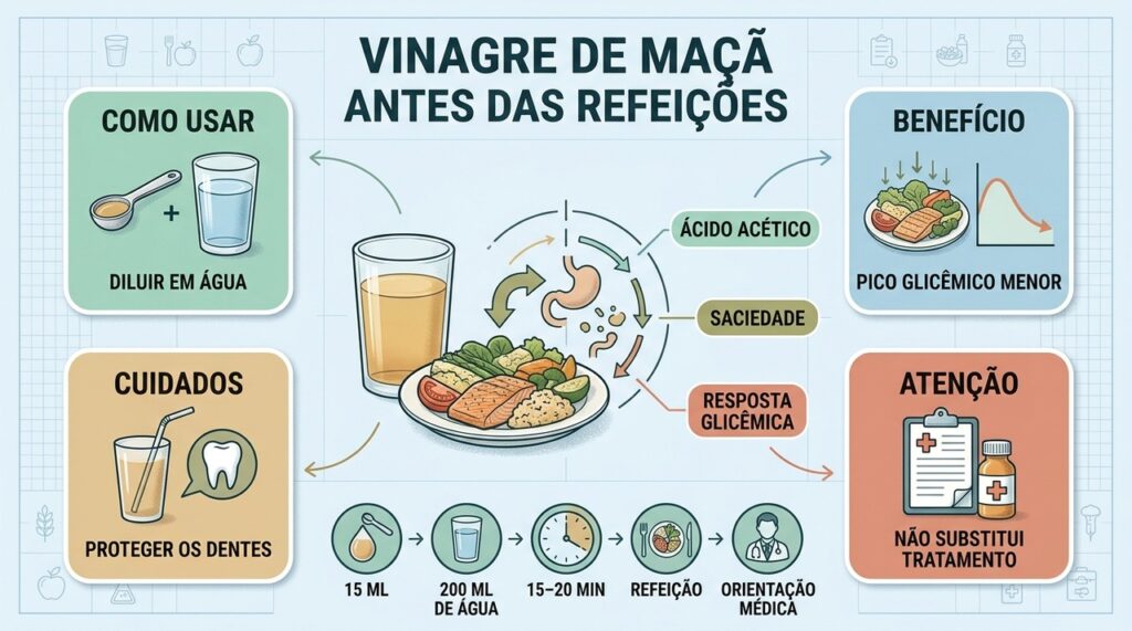 Como usar o vinagre de maçã com segurança e o que mostram os estudos.