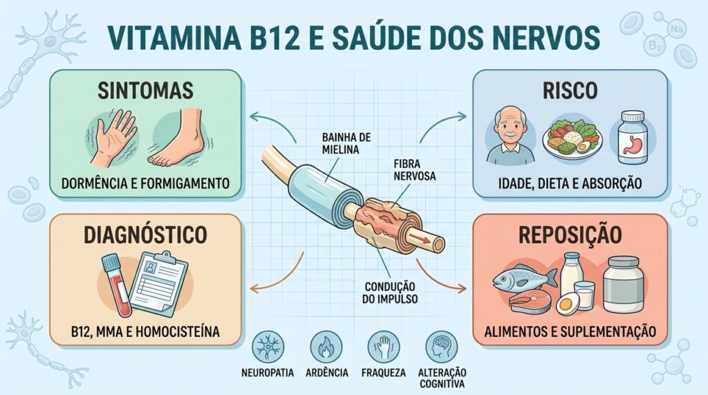 Sintomas, riscos, diagnóstico e reposição resumem os principais cuidados com a deficiência de B12.