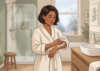 A pele ressecada no frio não se deve apenas ao clima, mas também ao banho muito quente e demorado, que remove a camada de gordura natural da pele