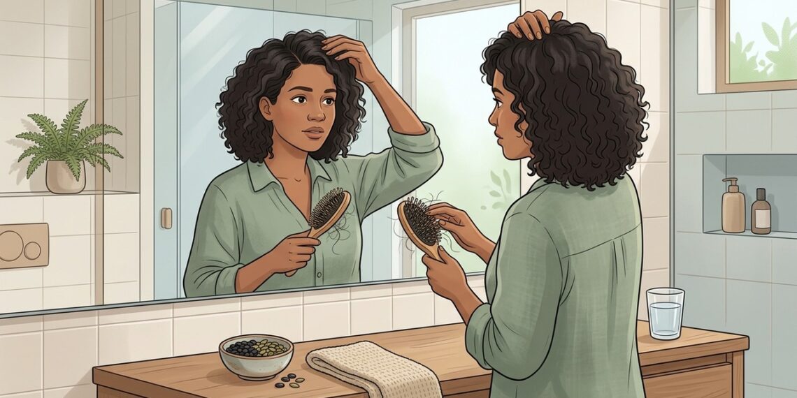 A queda de cabelo não se deve apenas à genética, mas sim ao baixo consumo de proteína e zinco que formam a estrutura do fio