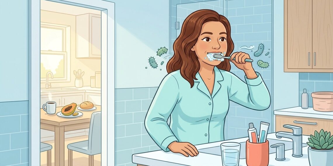 Por que especialistas recomendam escovar os dentes antes do café da manhã