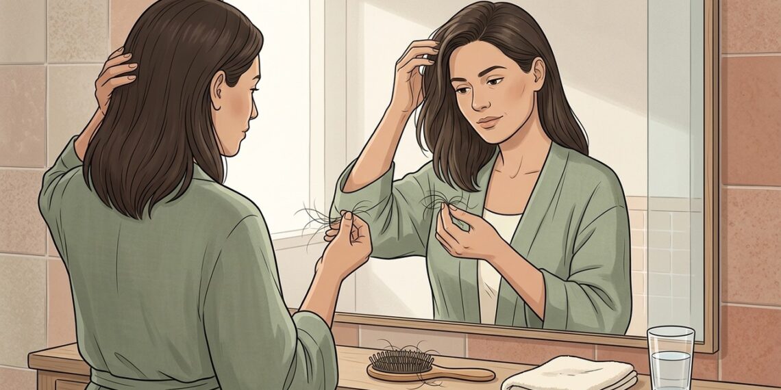 A queda de cabelo não se deve apenas à genética, mas sim à deficiência de ferro e vitamina D que enfraquece o folículo capilar