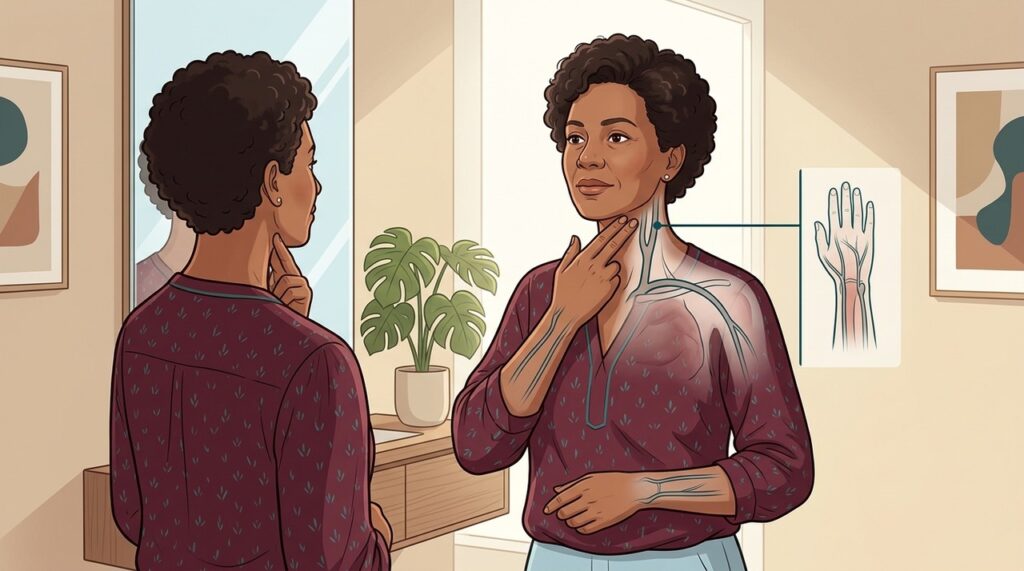 O pescoço é alternativa útil quando o pulso radial está difícil de sentir.