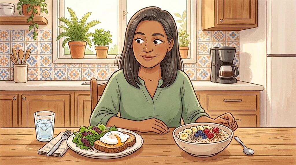Ovo e aveia podem unir proteína e fibras para um café da manhã mais saciante.
