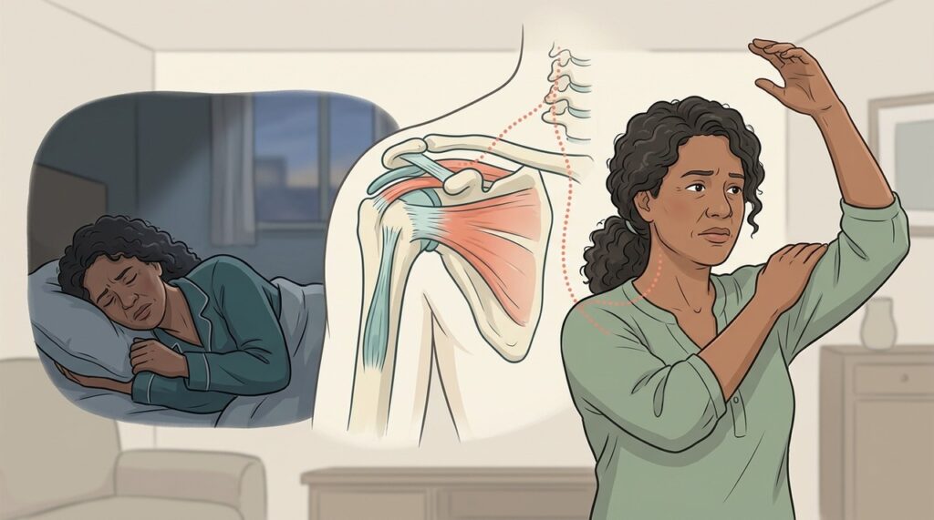 Posição, movimento, força e sintomas cervicais ajudam a diferenciar a origem da dor.