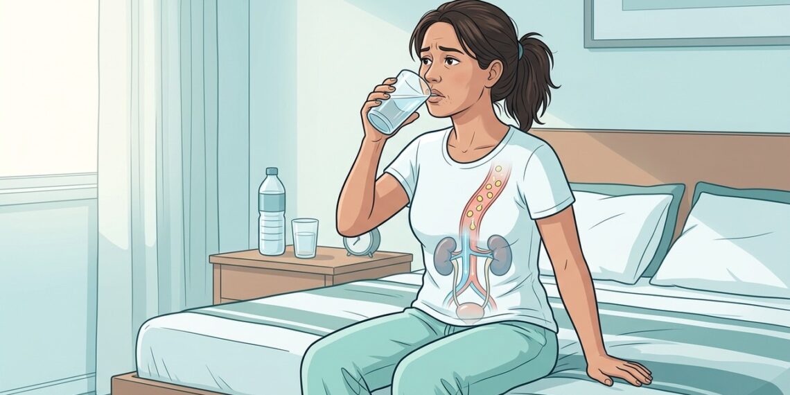 Acordar com a boca seca e sensação de sede intensa logo cedo com frequência pode ser um dos primeiros sinais de diabetes