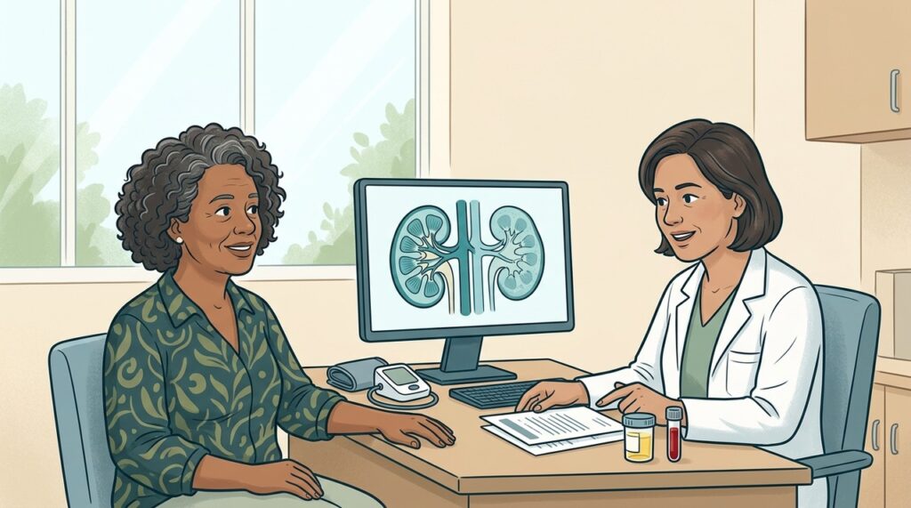 Exames de rotina podem revelar doença renal antes dos sintomas mais evidentes.
