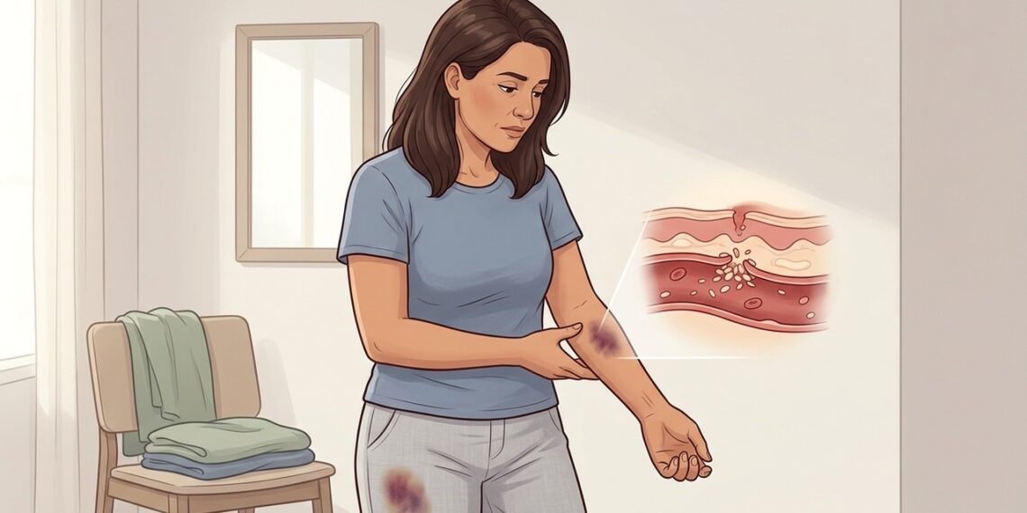 Hematomas frequentes sem lembrar de batidas não são só pele sensível: podem ser um sinal de alteração na coagulação e exigem avaliação