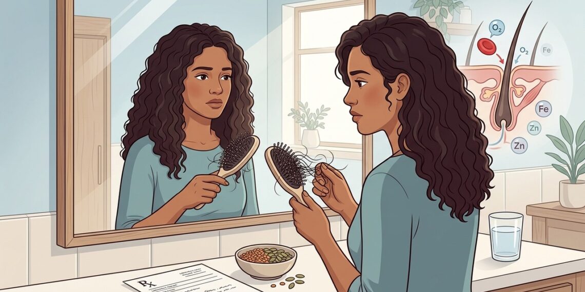A queda de cabelo constante não se deve apenas ao estresse, mas sim na maioria à carência oculta de ferro e zinco no organismo