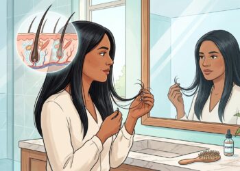 A queda de cabelo nem sempre é falta de vitamina, mas inflamação no couro cabeludo, que enfraquece o folículo e encurta o ciclo de crescimento