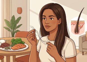 A queda de cabelo em mulheres e homens não é causada apenas por questões genéticas, mas também pela baixa ingestão de proteínas e zinco, que sustentam o crescimento do fio no couro cabeludo