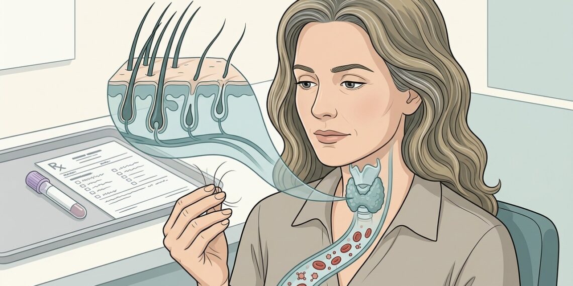 A queda de cabelo intensa e persistente não se deve apenas ao estresse do dia a dia, mas sim a deficiências de ferritina e a alterações silenciosas da tireoide