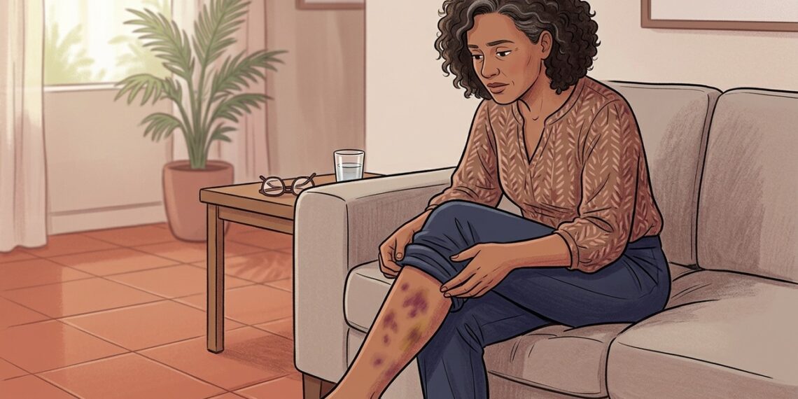 Hematomas que aparecem principalmente nas pernas sem lembrar de nenhuma batida merecem atenção quando vêm acompanhados de outros sinais