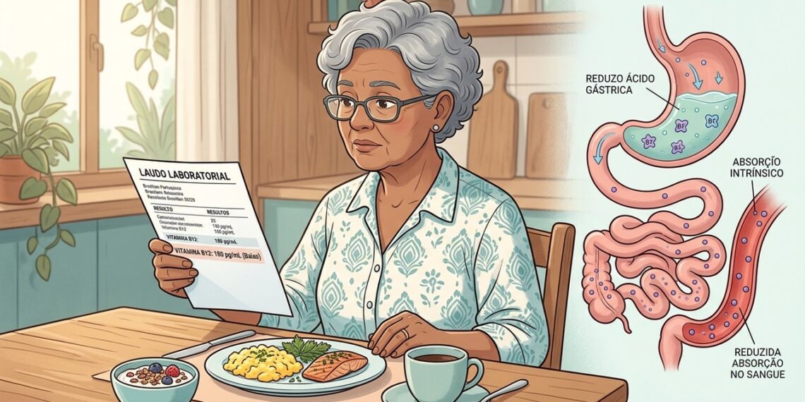 Por que idosos têm mais risco de desenvolver deficiência de vitamina B12 mesmo comendo bem