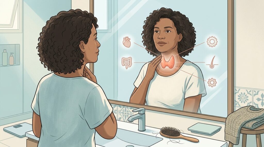 Alterações discretas no metabolismo podem surgir antes do diagnóstico de doenças tireoidianas.