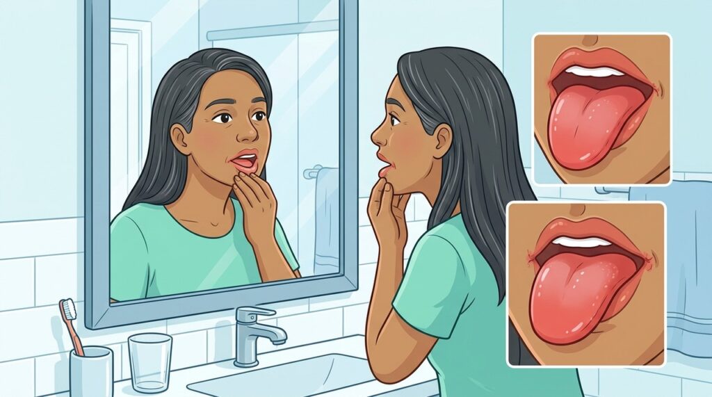 Língua, lábios, sensibilidade e exames ajudam a investigar carências nutricionais.