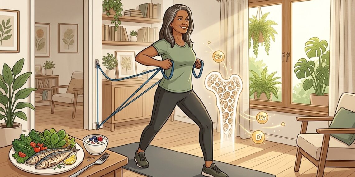 A osteoporose em mulheres após a menopausa não se deve apenas à falta de cálcio, mas também à deficiência de vitamina D, que permite que o cálcio seja fixado nos ossos