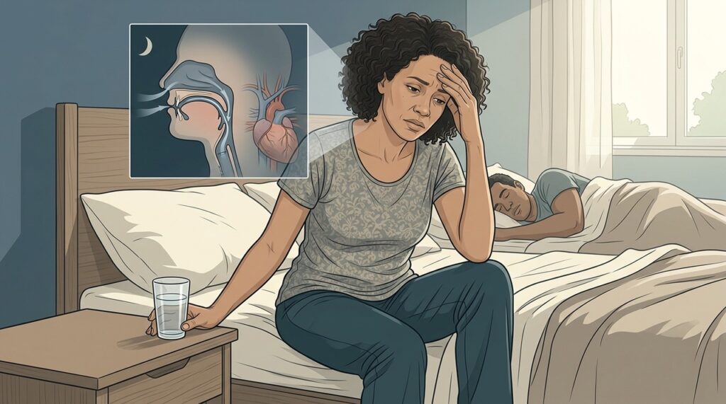 Ronco, pausas respiratórias e sonolência diurna podem indicar apneia do sono.