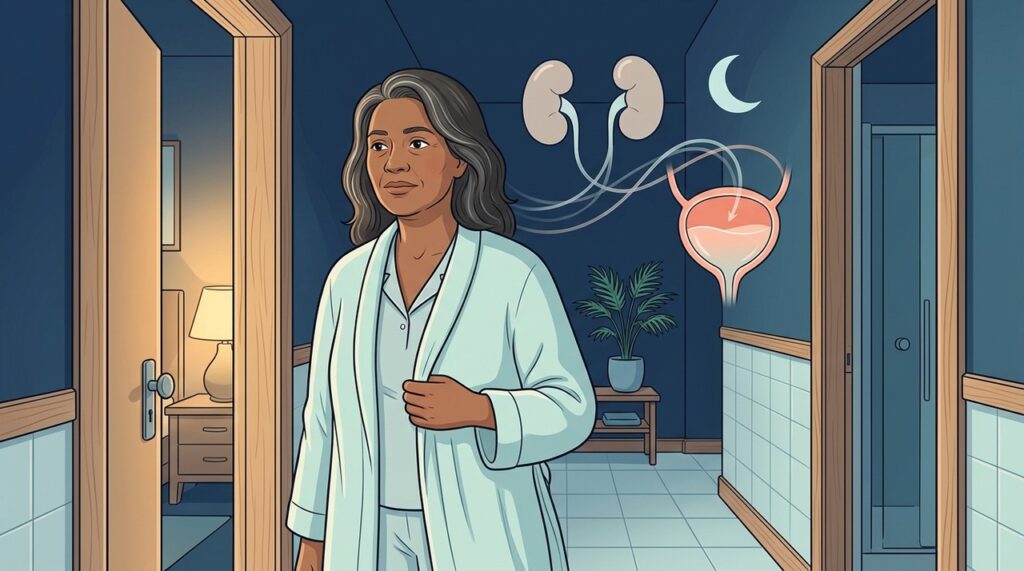 Noctúria frequente pode fragmentar o sono e aumentar o cansaço diurno.