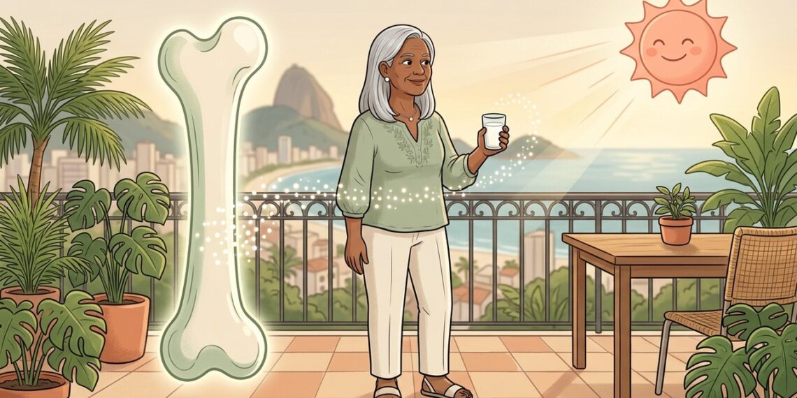 A osteoporose em mulheres e idosos não decorre só da falta de cálcio, mas também da deficiência de vitamina D, que permite a fixação do cálcio nos ossos